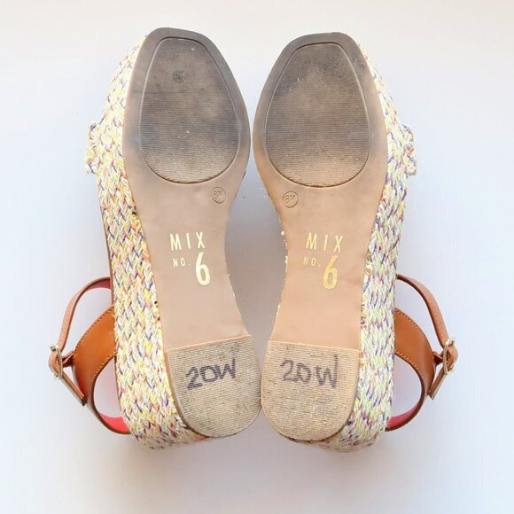 Mix No. 6 Cammie Multicolor Platform Wedge Heel Espadrille Sandals Summer Shoes - Picture 9 of 16